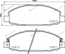 NP2042 Колодки тормозные дисковые | перед