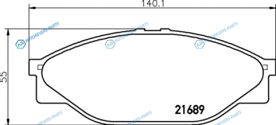 NP1047 Колодки тормозные дисковые | перед (PF-1227)