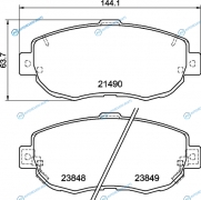 NP1073 Колодки тормозные дисковые | перед