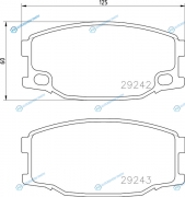 NP3024 Колодки тормозные дисковые | перед  зад (PF-3407)