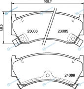 NP2007 Колодки тормозные дисковые | перед (PF-2356)