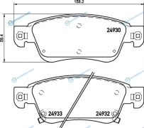 NP2056 Колодки тормозные дисковые | перед