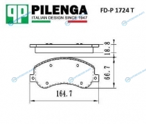 FD-P 1724 T Колодки тормозные дисковые усиленные с датчиком износа |перед. прав. лев |