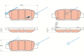 GDB3294 Колодки тормозные дисковые | зад