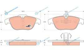 GDB1738 Колодки тормозные дисковые | зад