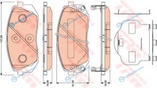 GDB3461 Колодки тормозные дисковые | перед