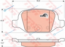 GDB1384 Колодки тормозные дисковые | зад