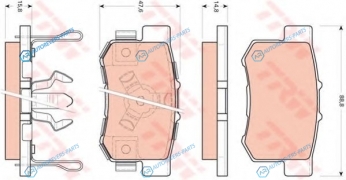GDB3438 Колодки тормозные дисковые | зад