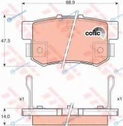 GDB3175 Колодки тормозные дисковые | зад