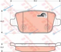 GDB1708 Колодки тормозные дисковые | зад