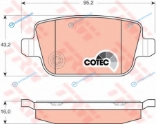 GDB1732 Колодки тормозные дисковые | зад