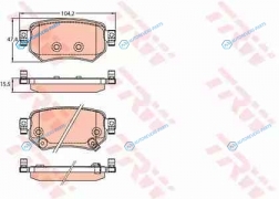 GDB3632 Колодки тормозные дисковые | зад