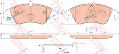 GDB1908 Колодки тормозные дисковые | перед