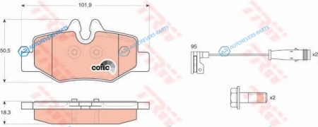 GDB1601 Колодки тормозные дисковые | зад