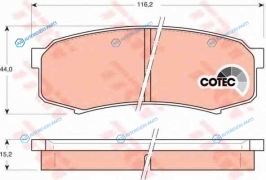 GDB1182 Колодки тормозные дисковые | зад