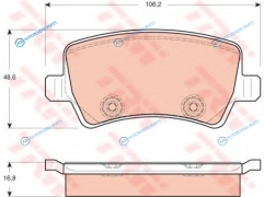 GDB1685 Колодки тормозные дисковые | зад