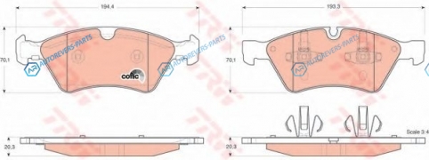 GDB1642 Колодки тормозные дисковые | перед