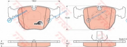GDB1261 Колодки тормозные дисковые | перед