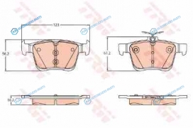 GDB2179 Колодки тормозные дисковые | зад