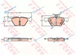 GDB3639 Колодки тормозные дисковые | зад
