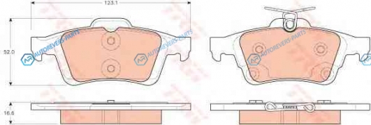 GDB1938 Колодки тормозные дисковые | зад