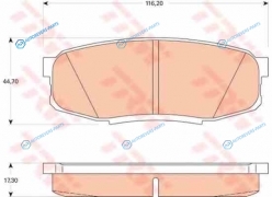 GDB3491 Колодки тормозные дисковые | зад