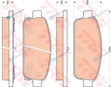 GDB1844 Колодки тормозные дисковые | зад