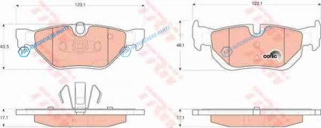 GDB1626 Колодки тормозные дисковые | зад