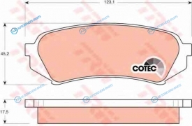 GDB3198 Колодки тормозные дисковые | зад