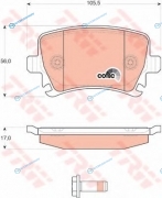 GDB1622 Колодки тормозные дисковые | зад