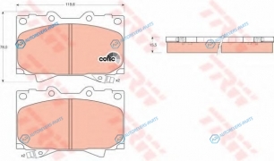 GDB3197 Колодки тормозные дисковые | перед