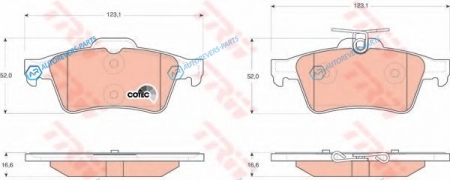 GDB1621 Колодки тормозные дисковые | зад