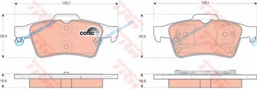 GDB1469 Колодки тормозные дисковые | зад