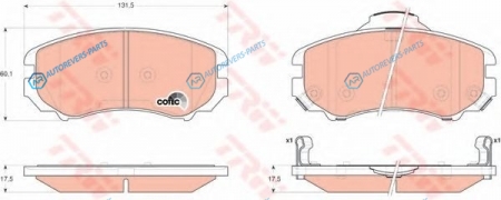 GDB3352 Колодки тормозные дисковые | перед