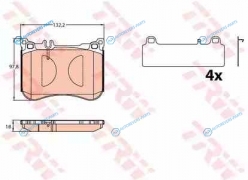 GDB2144 Колодки тормозные дисковые | перед