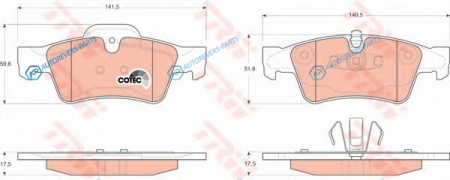 GDB1643 Колодки тормозные дисковые | зад
