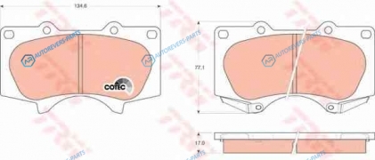 GDB3364 Колодки тормозные дисковые | перед