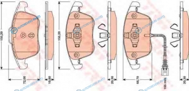 GDB1762 Колодки тормозные дисковые | перед
