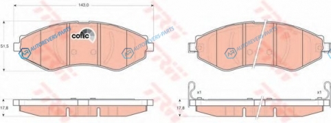 GDB3347 Колодки тормозные дисковые | перед
