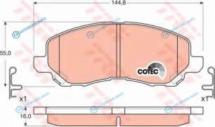 GDB3287 Колодки тормозные дисковые | перед