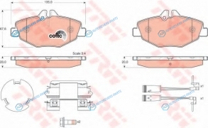 GDB1542 Колодки тормозные дисковые | перед
