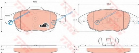 GDB1690 Колодки тормозные дисковые | перед