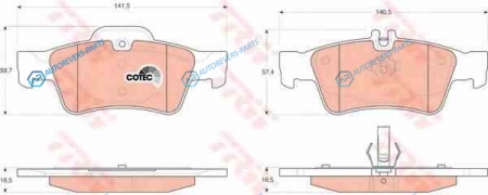 GDB1546 Колодки тормозные дисковые | зад