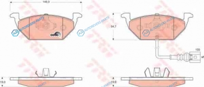 GDB1658 Колодки тормозные дисковые | перед