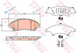 GDB3633 Колодки тормозные дисковые | перед