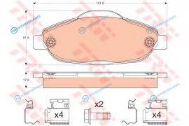 GDB1761 Колодки тормозные дисковые | перед