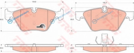 GDB1559 Колодки тормозные дисковые | перед
