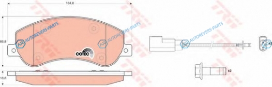 GDB1724 Колодки тормозные дисковые | перед