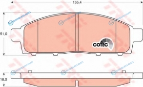 GDB3435 Колодки тормозные дисковые | перед