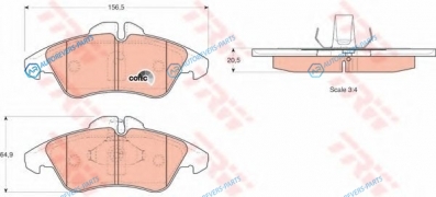 GDB1220 Колодки тормозные дисковые | перед